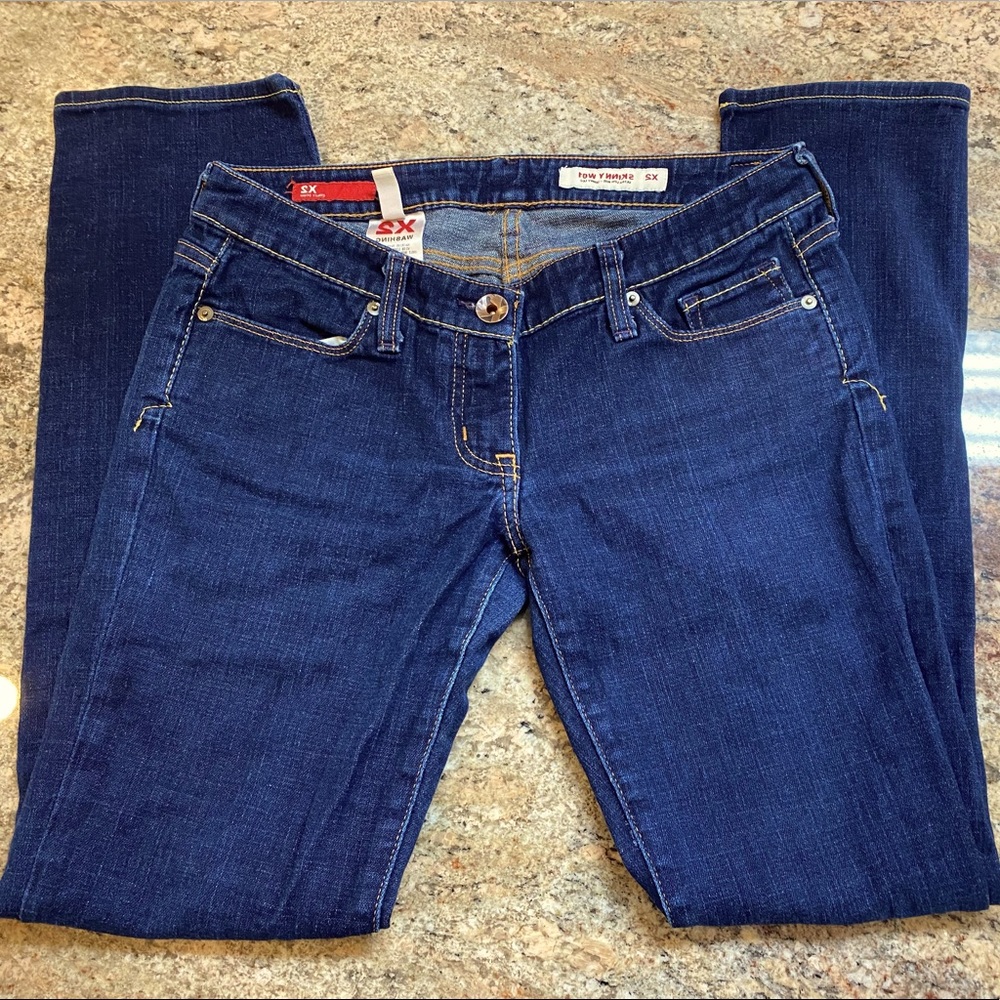X2 Quality Denim Size Regular 6 Skinny W01 Ultra Low Rise Skinny Leg Jeans
